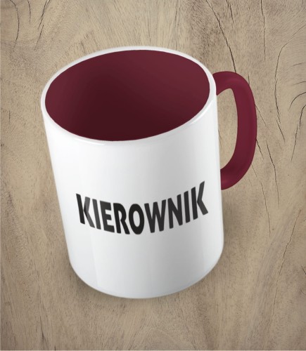 Bordowy kubek kierownik