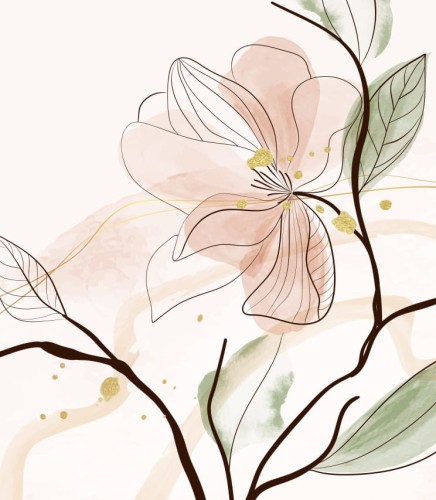 Próbka fototapety kwiatowa akwarela