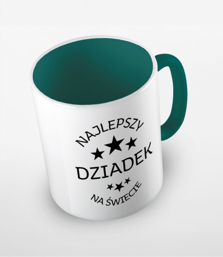kolorowy kubek najlepszy dziadek na świecie - ciemnozielony.jpg