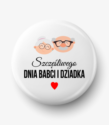 Button szczęśliwego Dnia Babci i Dziadka