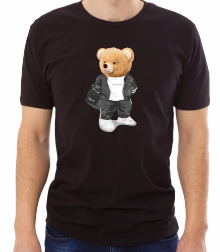 Czarna męska koszulka bear doll sport