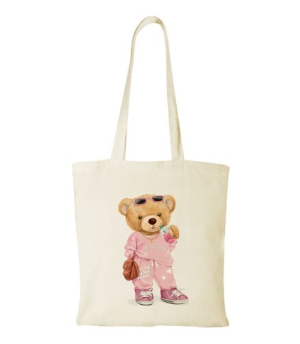 Torba bawełniana bear girl doll