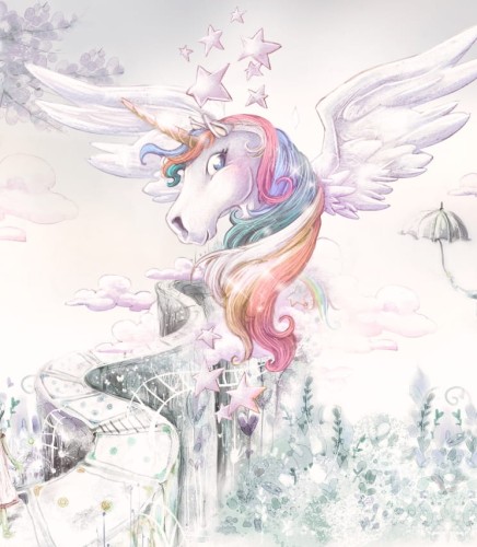 Próbka tapety artystyczny pegaz