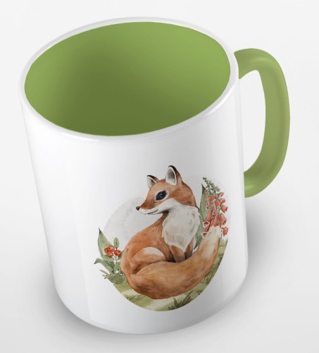 kolorowy kubek z lisem - jasnozielony.jpg