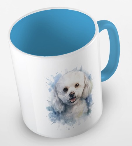kolorowy kubek z rasą cavapoo - błękitny.jpg