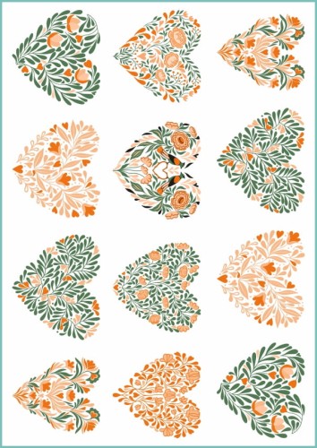 Tatuaże tymczasowe floral hearts