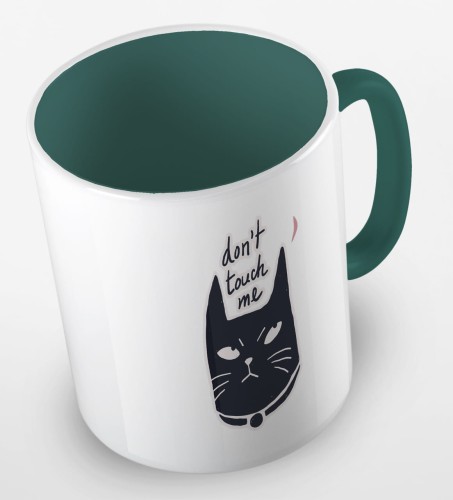 kolorowy kubek dont touch me - ciemnozielony.jpg