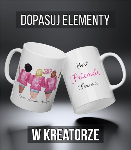 kolorowy kubek przyjaciele - three sisters - biały.jpg