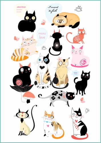 Kolorowe tatuaże zmywalne z uroczymi zwierzakami. Koty przeróżnej maści rozbawią zarówno dorosłych, jak i dzieci