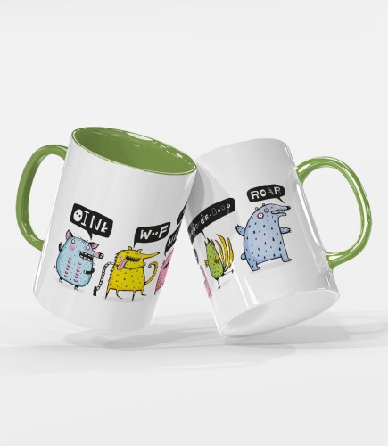 kolorowy kubek funny animals - jasnozielony.jpg