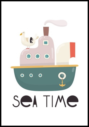 Uroczy plakat z łódką dla dziecka. Pięknie będzie prezentował się w pokoju maluszka, który jest fanem morskich klimatów. Plakat sprawdzi się zarówno jako pojedyncza ozdoba, jak też w zestawie z innymi plakatami o podobnej tematyce