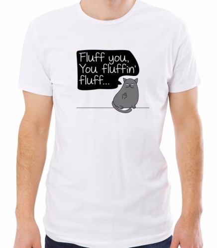 Biała męska koszulka fluff you