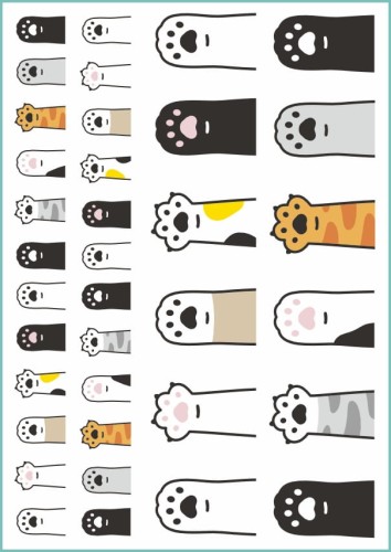 Tatuaże tymczasowe kocie łapy