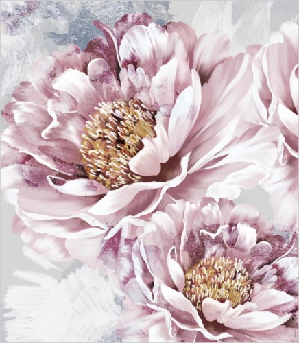 Próbka tapety piwoniowy raj