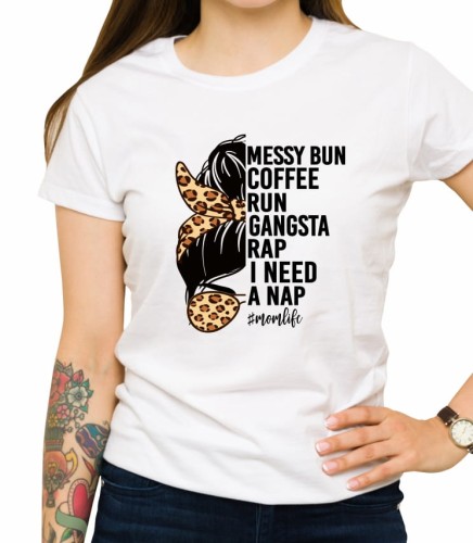 Biała damska koszulka momlife