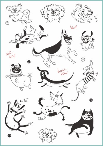 Tatuaże tymczasowe zabawne psy czarne