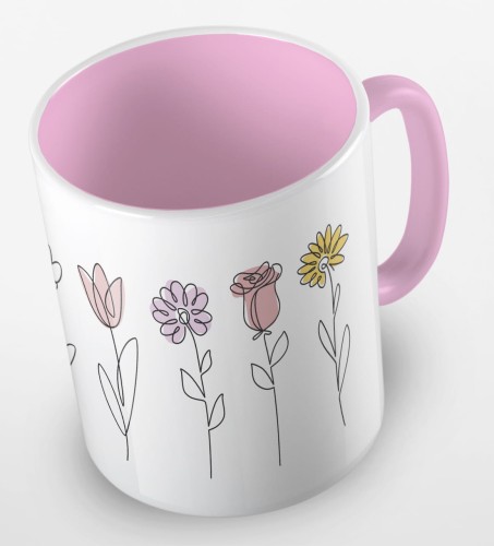 kolorowy kubek - flowers - z kwiatami - kolor różowy.jpg