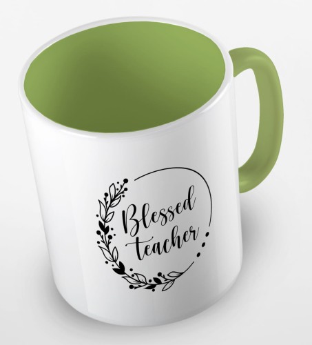kolorowy kubek blessed teacher - kolor jasnozielony.jpg
