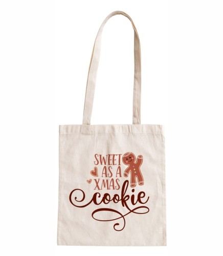 torba bawełniana z długimi uszami, z sweet as a xmas cookie.jpg