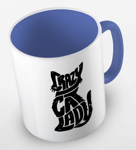 kolorowy kubek z hasłem - crazy cat lady 01 - kolor niebieski.jpg