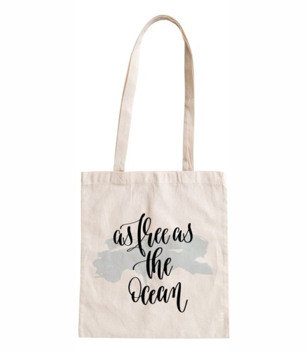 torba bawełniana z długimi uszami, z nadrukiem - as free as the ocean.jpg