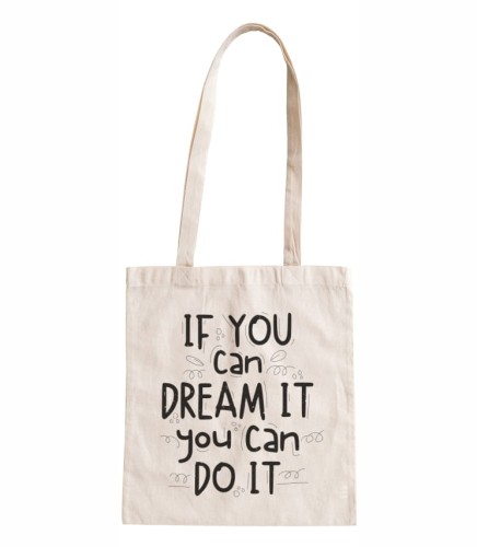 torba bawełniana z długimi uszami, z nadrukiem - if you can dream it, you can do it.jpg