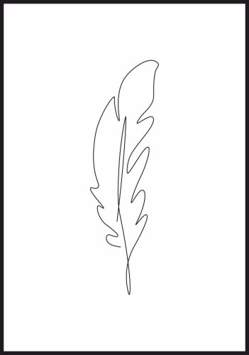 Plakat rysunek pióra w technice line art