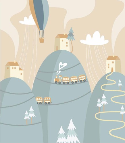 Próbka fototapety życie toczące się w górach