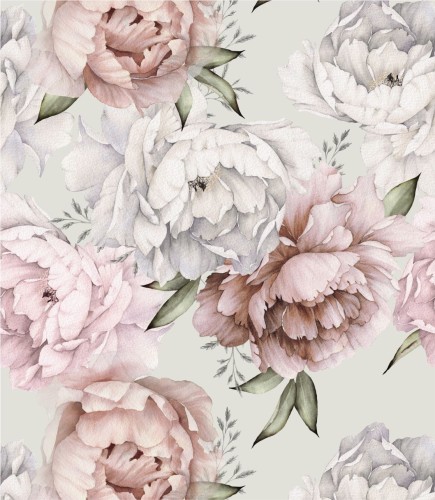 Próbka tapety piwonie