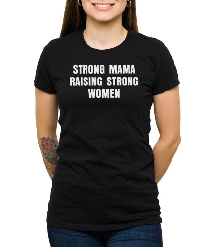Koszulka strong mama - czarna