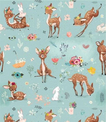 Tapeta jelonek i zajączek o szer. 50 cm