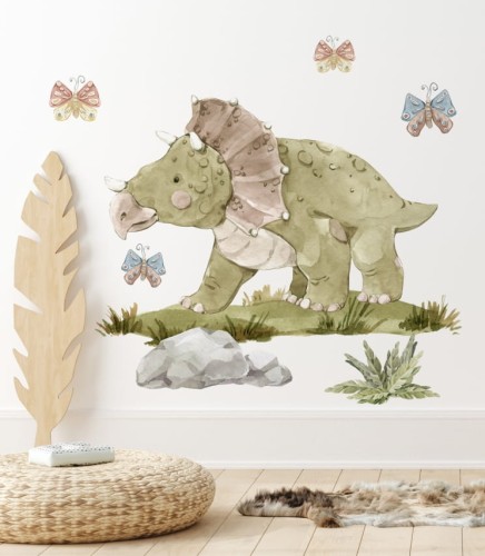 Naklejka stojący dinozaur Triceratops