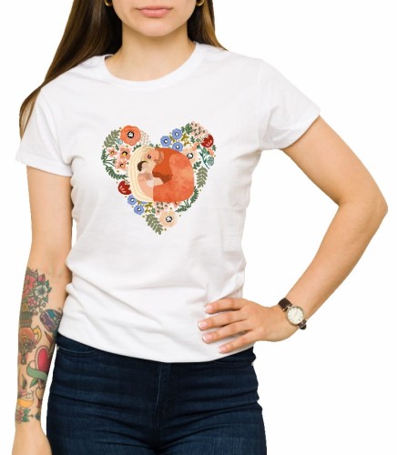 Biała damska koszulka mom and baby