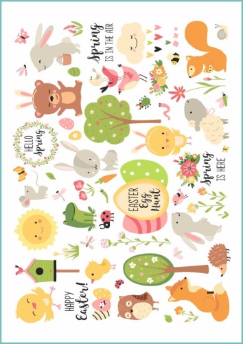 Tatuaże tymczasowe wiosenne i wielkanocne zwierzęta