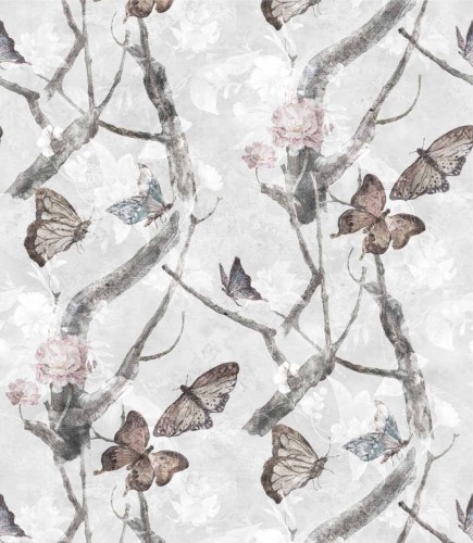 Tapeta motylki na gałązkach