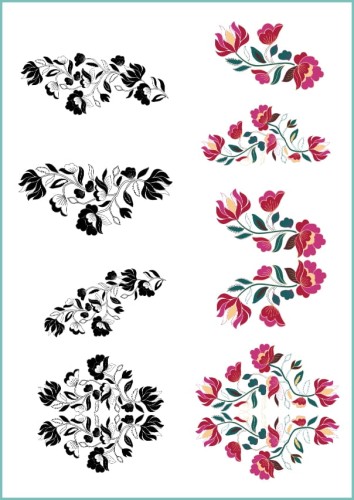Tatuaże tymczasowe kwiaty 01