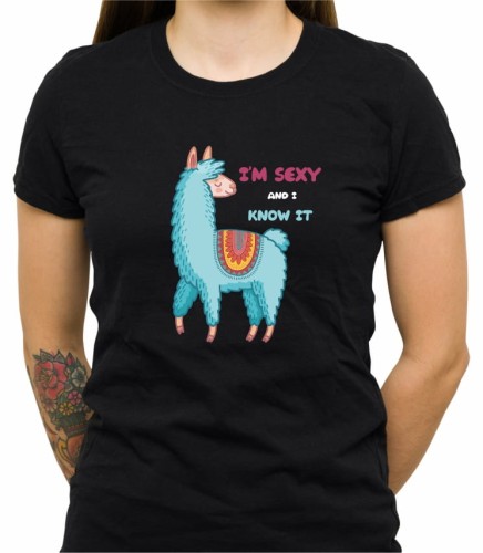 Czarna koszulka I am sexy and I know it