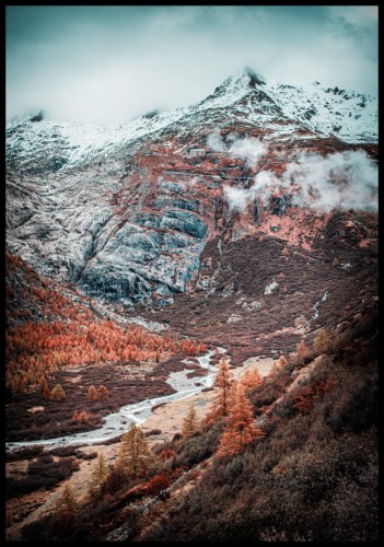 Plakat - zdjęcie z widokiem na alpejskie szczyty