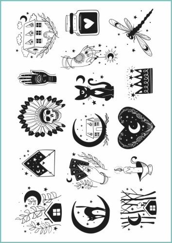 Tatuaże tymczasowe mistyczne wzory
