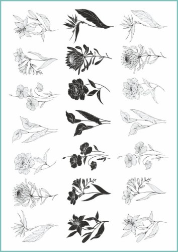 Tatuaże tymczasowe kwiaty 03