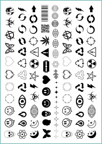 Tatuaże tymczasowe mix wzorów