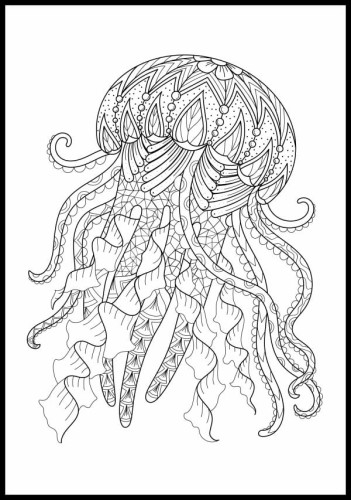 Kolorowanka antystresowa meduza