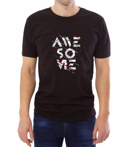 Czarna męska koszulka awesome