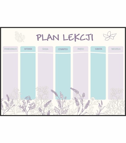 Plan lekcji kwiaty boho