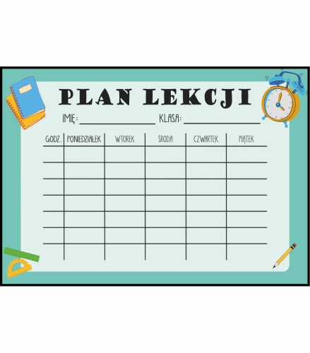 Plan lekcji klasyczny