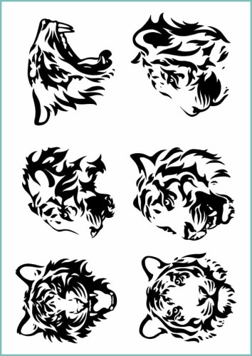 Tatuaże tymczasowe głowa tygrysa