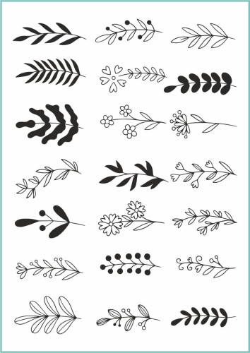 Tatuaże tymczasowe ręcznie rysowane kwiaty