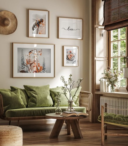 Zestaw subtelnych plakatów z przewagą szarości, który pięknie ozdobi nowoczesne pomieszczeniem