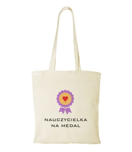 Torba bawełniana nauczycielka na medal