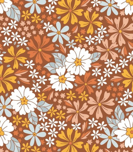 Próbka tapety boho retro flower